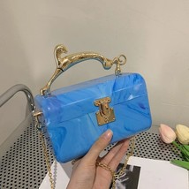 Summer PVC   Handle handbag female 2023  acrylic  Crossbody bag Small Jelly Box  - £149.85 GBP
