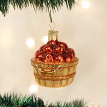Old World Christmas Apple Basket Glass Christmas Ornament 28060 - £13.53 GBP