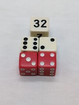 Set Of (5) Backgammon Red And White Classic Dice - $259.97 MXN