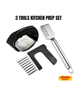 3PCS Kitchen Tool Set Garlic Press Fish Scale Scraper Potato Crinkle Cutter - $33.99