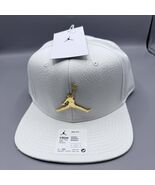 Air Jordan Hat Men White Cement Elephant Gold Metal Jumpman Snap Back Ca... - $217.44
