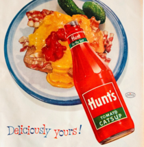 1955 Hunt&#39;s Tomato Ketchup Advertisement Vintage Catsup Condiments DWYY6 - $367.66 MXN