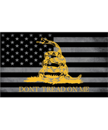USA Blackout Gold Snake 3&#39;X5&#39; Flag ROUGH TEX® 100 - $34.08 CAD