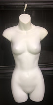 SHIP24HR-1ea Female Dress Mannequin Form Hard Plastic / White W Hook for... - £33.93 GBP