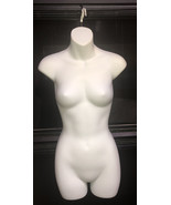 SHIP24HR-1ea Female Dress Mannequin Form Hard Plastic / White W Hook for... - $63.67 CAD