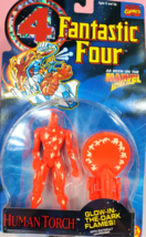 VTG Marvel Fantastic Four Human Torch 1994 Toy Biz Action Figure Mint B74 - £11.05 GBP
