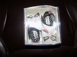 GOODY WHITE LEATHER INFANT CRIB SHOES MICE 6/12 MONTHS NEW - $40.05