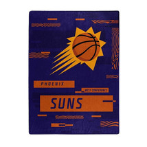 Phoenix Suns Digitize Design Plush 60&quot; by 80&quot; Twin Raschel Blanket - NBA - £38.45 GBP