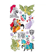 Stickers Medieval Times Knights Dragons Castle Horses Roses - $9.99