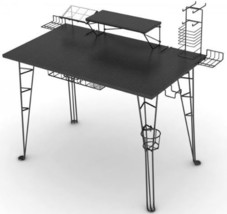 Carbon-Fiber Laminated Desktop, Heavy-Duty Steel-Wire Legs,, Pn 33935701. - £70.58 GBP