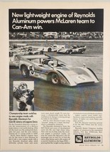 1971 Print Ad Reynolds Aluminium Powers McLaren Race Car Team to Can-Am Win - £14.85 GBP