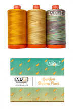 AURIfil 2022 Color Builder 50wt 3 Piece Thread Set Golden Shrimp Plant - £42.32 GBP