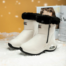 Women Ankle Boots New Winter Quality Keep Warm Beige Snow Boots Ladies Lace-up C - £55.23 GBP
