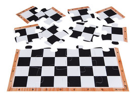 Chess board jigsaw puzzle in standard tournament size - 4x4 - JigChess - $13.41