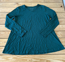 Susan graver NWOT Women’s Cool Touch A-line Tunic size L Green Sf18 - £14.16 GBP