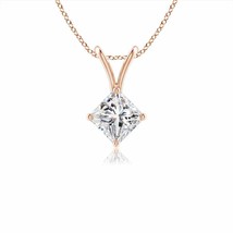 ANGARA Natural Diamond V-Bale Pendant Necklace in 14K Gold (IJI1I2, 0.25 Ctw) - £440.64 GBP