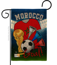 World Cup Morocco Soccer Burlap - Impressions Decorative Garden Flag G192102-DB - £17.98 GBP