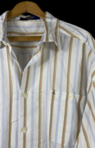 Callaway Golf Shirt Size 2XL XXL Button Down Shirt White Stripe Long Sleeve - $554.72 MXN
