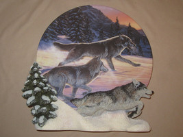 WOLF collector plate FREE AS THE WIND  Al Agnew HAMILTON 3-D - £12.57 GBP