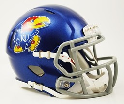 *Sale* Kansas Jayhawks Speed Mini Ncaa Football Helmet Riddell! - £24.31 GBP