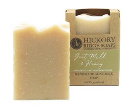 Goat Milk Honey Handmade Goat Milk Soap Bar Bar Soap with Shea Butter Unscented  - £19.72 GBP