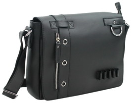 Vagarant Traveler Full Grain Leather Messenger Bag Asymmetrical L14.Black - £130.27 GBP