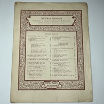 Schlummerlied Slumber Song Vtg Sheet Music Schumann Ceuvres Choisies Large 1880 - £6.86 GBP