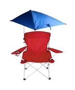 [Pack of 2] Foldable Beach Chair with Detachable Umbrella Armrest Adjust... - £78.21 GBP