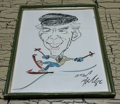 VTG Caricature Hand Drawn Framed Art Signed Ian McKellan Lee Marvin Milton Berle - £18.70 GBP