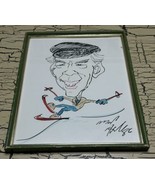 VTG Caricature Hand Drawn Framed Art Signed Ian McKellan Lee Marvin Milt... - $33.06 CAD