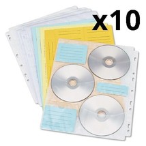 Two-Sided CD/DVD Pages for Three-Ring Binder, 10/Pack, Pack of 10 - £70.52 GBP