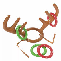 Inflatable Reindeer Antler Ring Toss Game - Toys - 5 Pieces NEW - £10.27 GBP