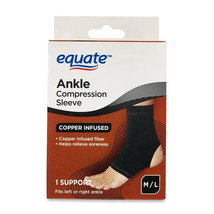 Equate Ankle Compression Sleeve--Size M/L - £4.77 GBP