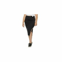 MSRP $69 Black Tape Womens Ribbed Slitted Midi Pencil Skirt Plus Size 1X - £13.39 GBP