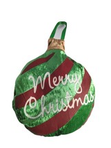 Vintage Merry Christmas Door Knob Hanger Ornament  Design Holiday Plush ... - £10.05 GBP