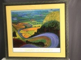 David Hockney Lithograph Print Art Museum Poster Display Garrowby Hill 1998 - £440.65 GBP
