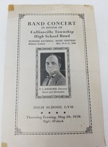FC Kreider National Band Contest 1938 Collinsville Township High School ... - £15.10 GBP
