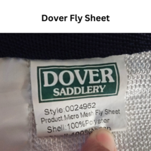 Dover Fly Sheet Horse White Size 82" USED image 4