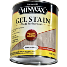 Minwax Gel Stain Multi Surface Simply White Semi Transparent Quart 32oz - $25.99