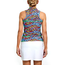 NWT Ladies TZU TZU SPORT PARTY CAT Bella Sleeveless Racerback Golf Shirt - XL image 2