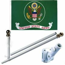 K&#39;s Novelties US Army Green 3 x 5 FT Flag Set w 6Ft Spinning Flag Pole + Bracket - £27.59 GBP