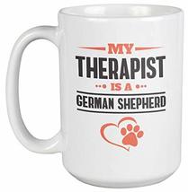Make Your Mark Design German Shepherd Therapist Coffee &amp; Tea Mug for Dog Lover,  - £19.35 GBP