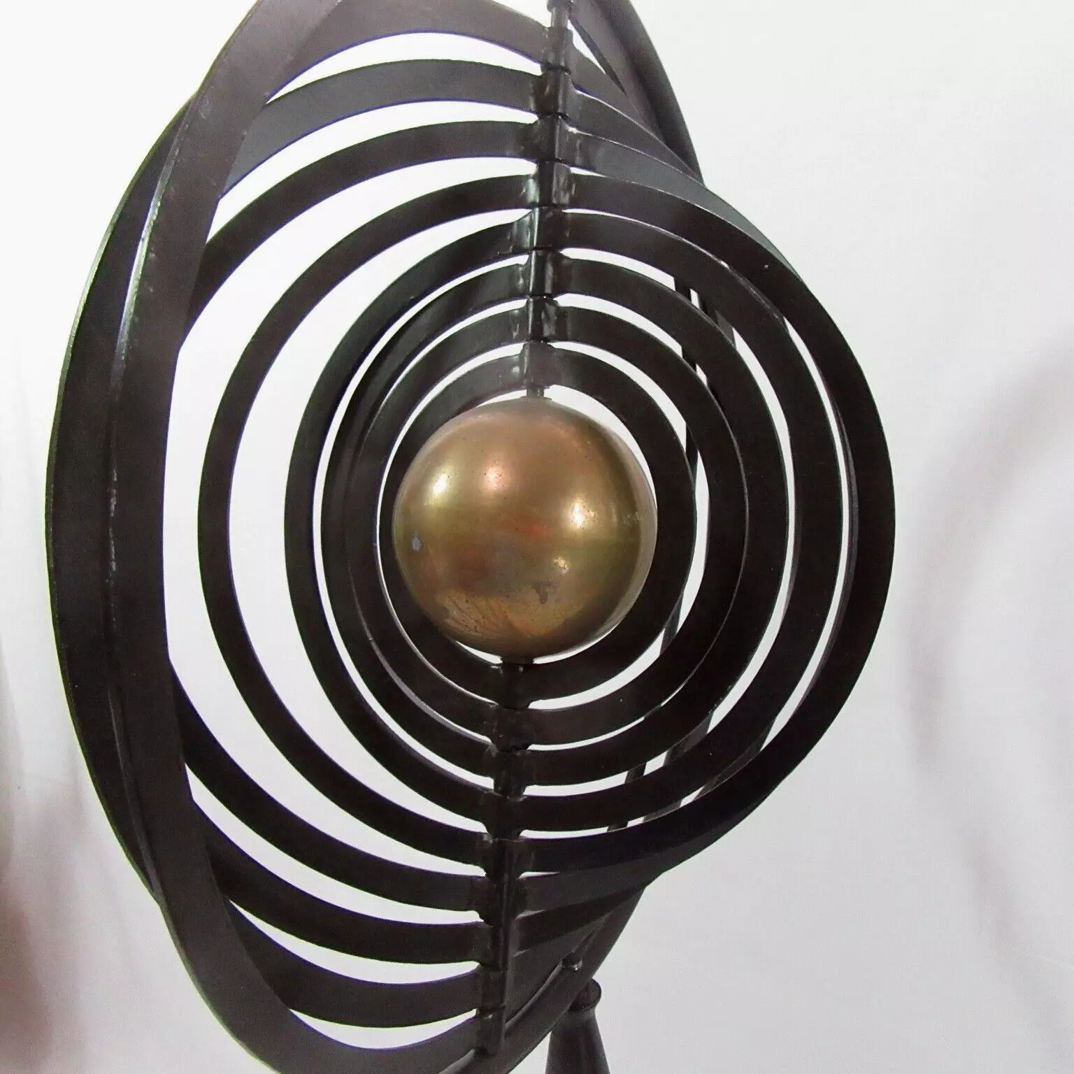 Armillary Solar Sphere Orbit Metal and Brass 25-inch Art Sculpture Item image 5