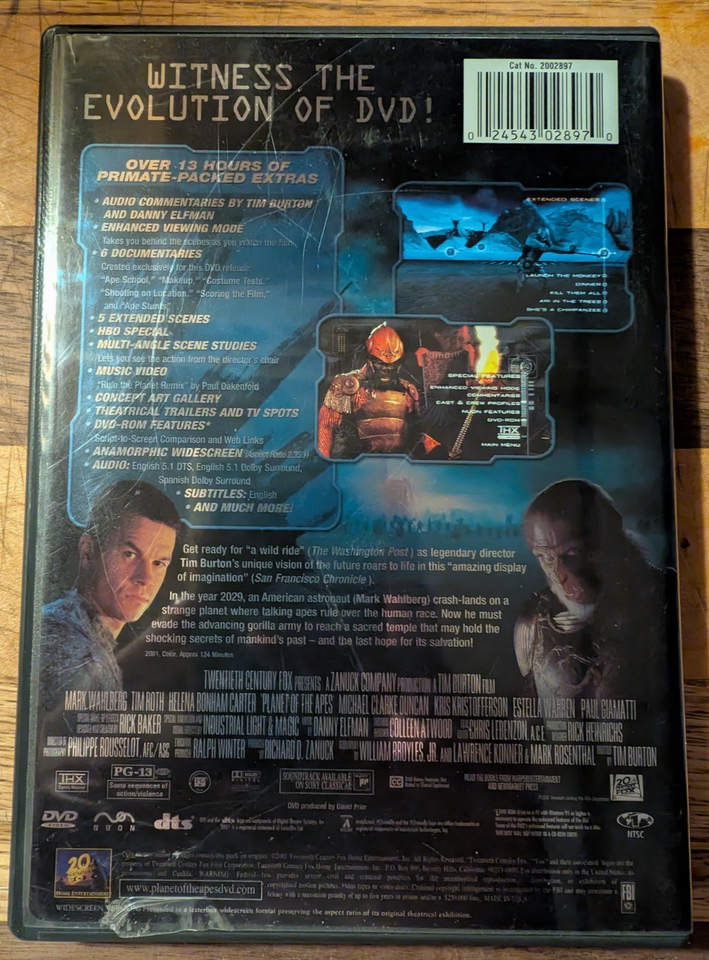 Planet of the Apes 2-Disc Special Edition DVD Mark Wahlberg Tim Burton MINT Item image 2