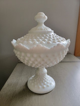 Vintage Westmoreland Milk Glass Candy Dish with Lid Unmarked - $22.77