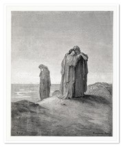 Gustave Dore Naomi and her Daughter-in-Law 11x15.5&quot; 1953 Lithograph Print - $19.70