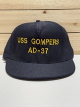 Vintage USS Gompers MILITARY Hat AD-37 Ship Hat New Unworn Made In USA Navy - $29.60