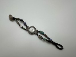 Vintage Sterling Bead Cardini 28mm 7.25” Ladies Watch - $38.02