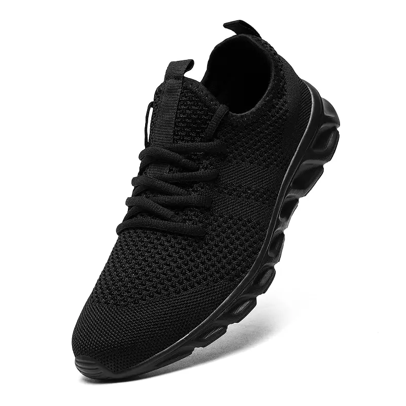 Men Casual Sport Shoes Light Sneakers White Outdoor Breathable Mesh Black Runnin - £58.55 GBP