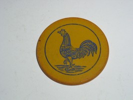 Vintage Poker Chip Chicken Early 1900&#39;s Clay or Clay Composite Bakelite? - $8.99